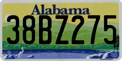 AL license plate 38BZ275