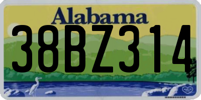 AL license plate 38BZ314