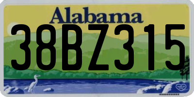 AL license plate 38BZ315