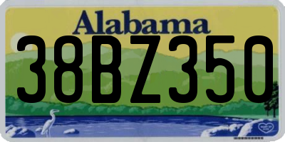 AL license plate 38BZ350