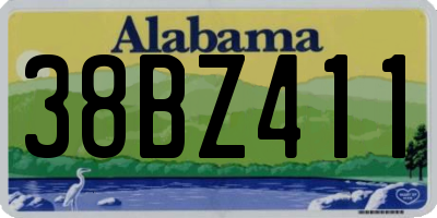 AL license plate 38BZ411