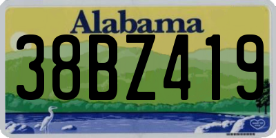 AL license plate 38BZ419