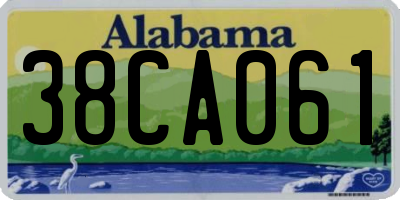 AL license plate 38CA061