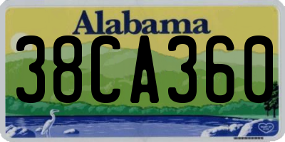 AL license plate 38CA360