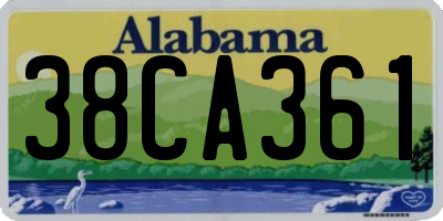 AL license plate 38CA361