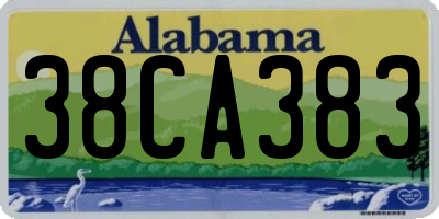 AL license plate 38CA383