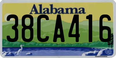 AL license plate 38CA416