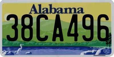 AL license plate 38CA496