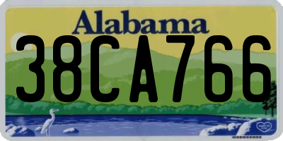 AL license plate 38CA766