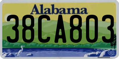 AL license plate 38CA803