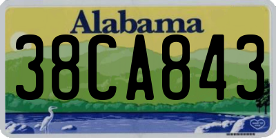 AL license plate 38CA843