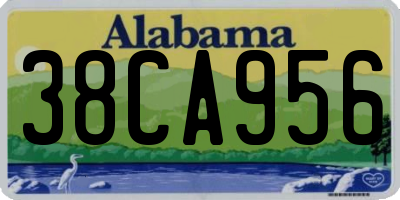 AL license plate 38CA956