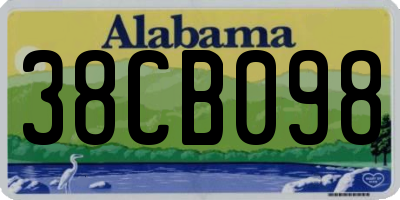 AL license plate 38CB098