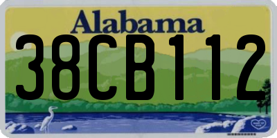 AL license plate 38CB112