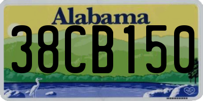 AL license plate 38CB150