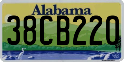 AL license plate 38CB220