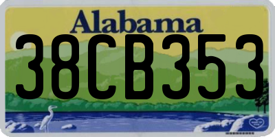 AL license plate 38CB353