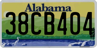 AL license plate 38CB404