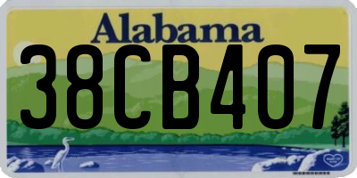 AL license plate 38CB407