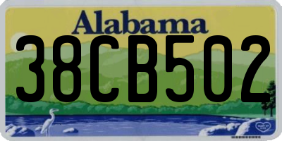 AL license plate 38CB502