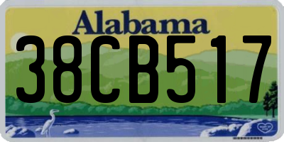 AL license plate 38CB517
