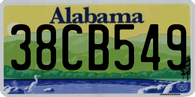 AL license plate 38CB549