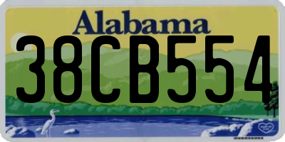 AL license plate 38CB554
