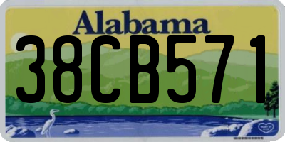 AL license plate 38CB571
