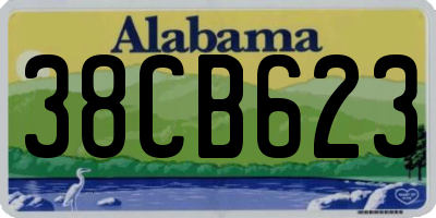 AL license plate 38CB623