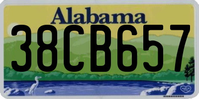 AL license plate 38CB657