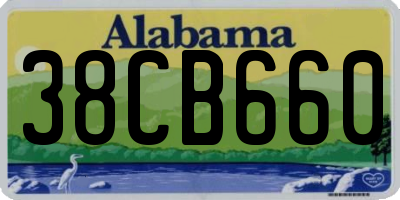 AL license plate 38CB660