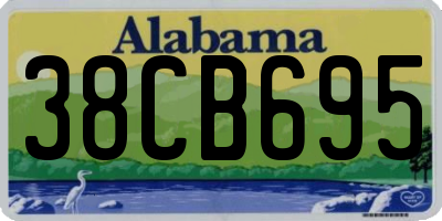 AL license plate 38CB695