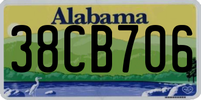 AL license plate 38CB706