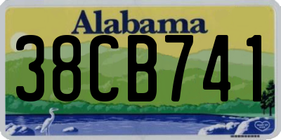 AL license plate 38CB741