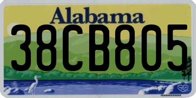 AL license plate 38CB805