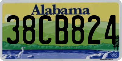 AL license plate 38CB824