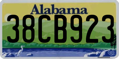 AL license plate 38CB923