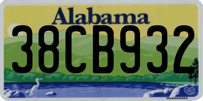 AL license plate 38CB932