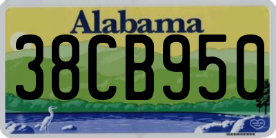 AL license plate 38CB950
