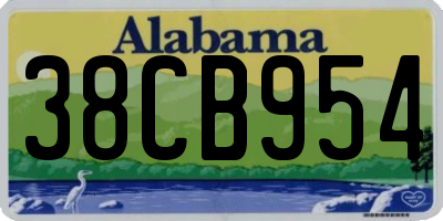 AL license plate 38CB954
