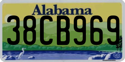 AL license plate 38CB969