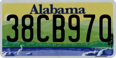 AL license plate 38CB970