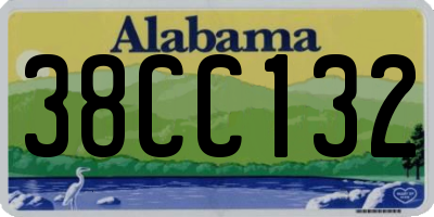 AL license plate 38CC132