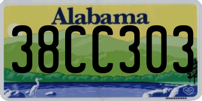 AL license plate 38CC303
