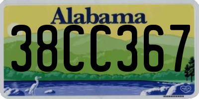 AL license plate 38CC367