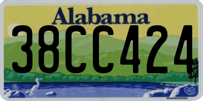 AL license plate 38CC424