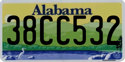 AL license plate 38CC532