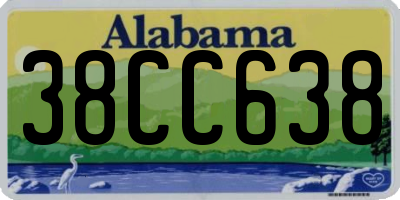 AL license plate 38CC638