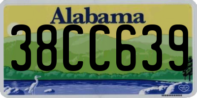 AL license plate 38CC639
