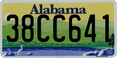 AL license plate 38CC641